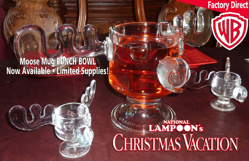 Christmas Vacation Moose Punch Bowl and Moose Mug Set - The Green Head