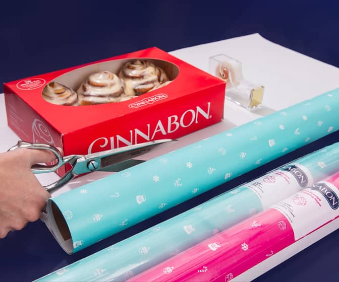 Cinnabon Cinnamon Roll-Scented Holiday Wrapping Paper