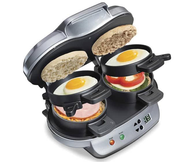 Dual Breakfast Sandwich Maker - Use Your Own Fresh Ingredients