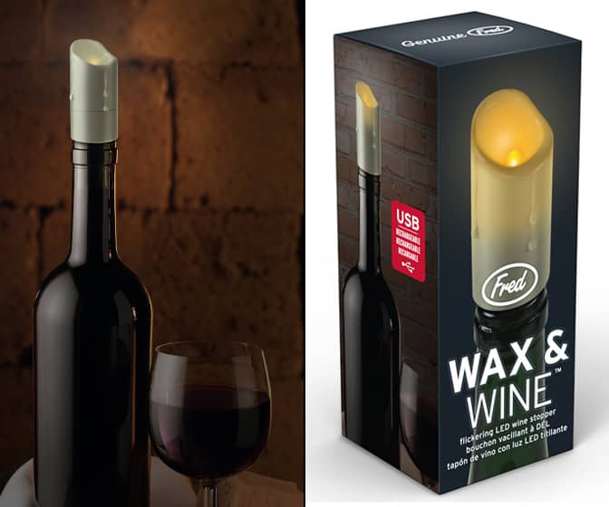 Flickering LED Flame Candle Wine Bottle Stopper