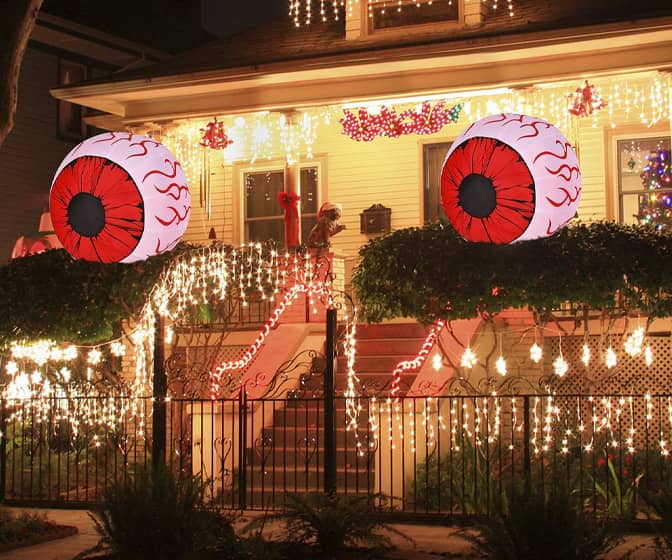 Giant 3-Ft Illuminated Inflatable Eyeballs