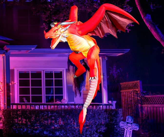 Giant 5-Ft Inflatable Hanging Dragon