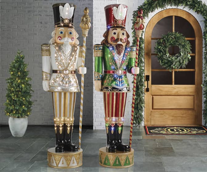Giant 9-Ft Illuminated Nutcracker Statues