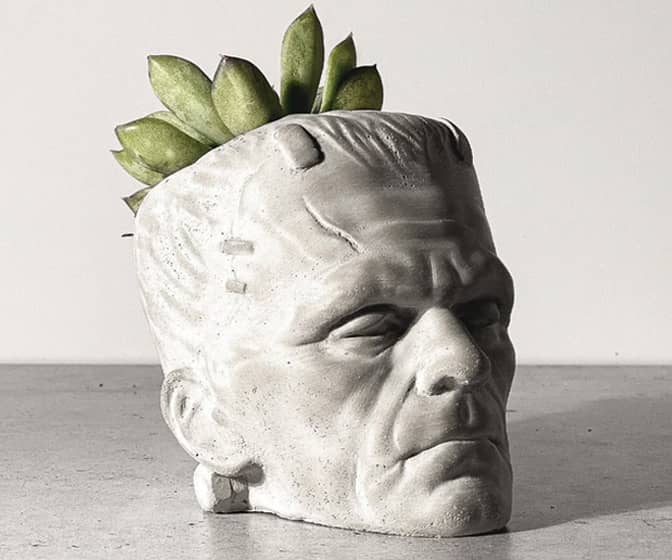 Horror Movie Villain Head Concrete Planters