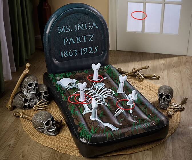 Inflatable Halloween Grave Ring Toss Game