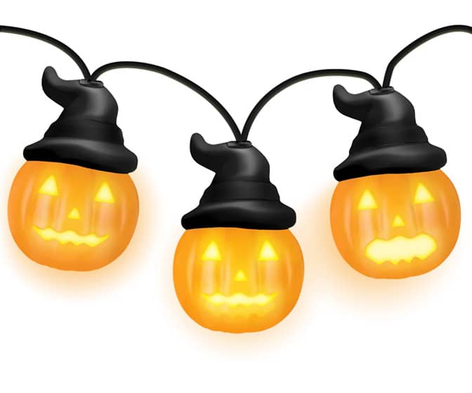 Jabberin' Jack Animated Singing and Talking Jack-O'-Lantern String Lights