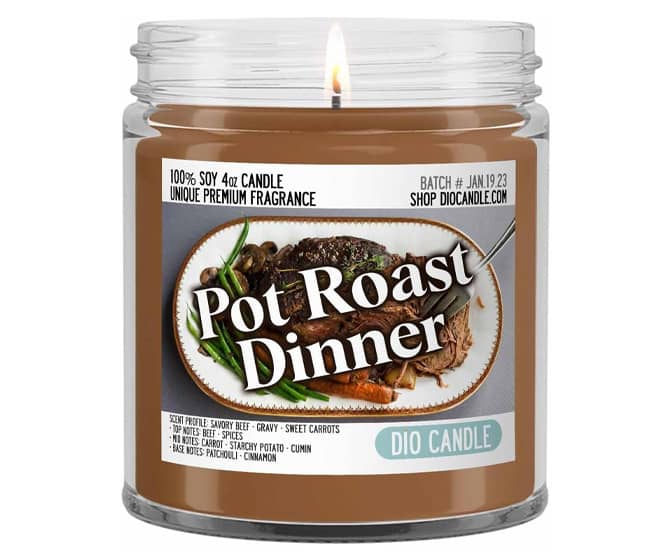Pot Roast Scented Candle - Savory Beef, Gravy, Sweet Carrots