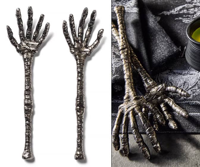 Wrapped Mummy Hands Serving Utensils