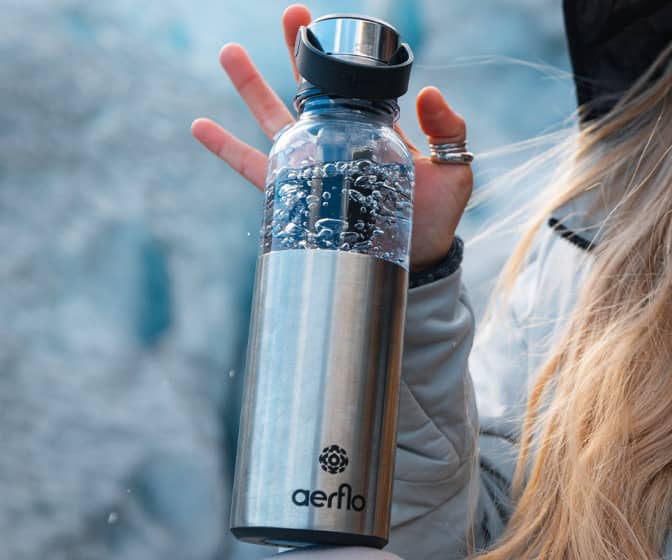 Aerflo Aer1 Water Bottle - On the Go Sparkling Water Maker