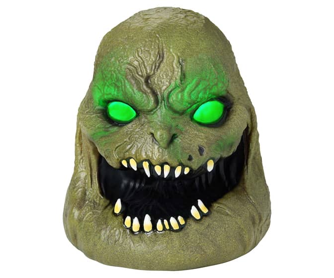 Animated Talking Green-Headed Creature Blob Prop