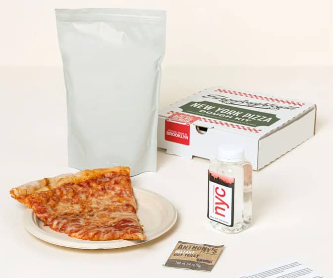 Authentic New York Pizza Dough Kit with a Bottle of Real NYC Tap Water