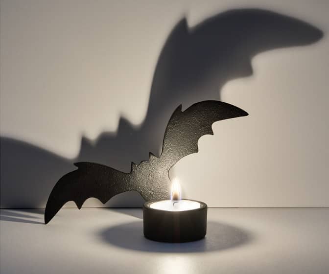Bat Shadow Tealight Candleholder