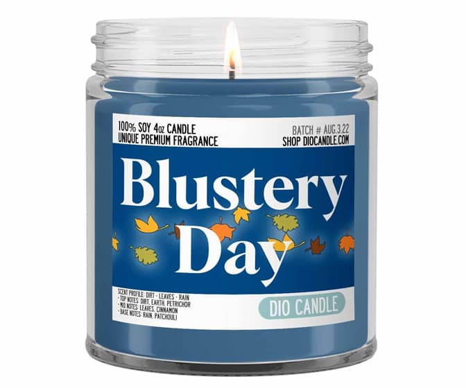 Blustery Day Scented Candle - Dirt, Leaves, and Rain