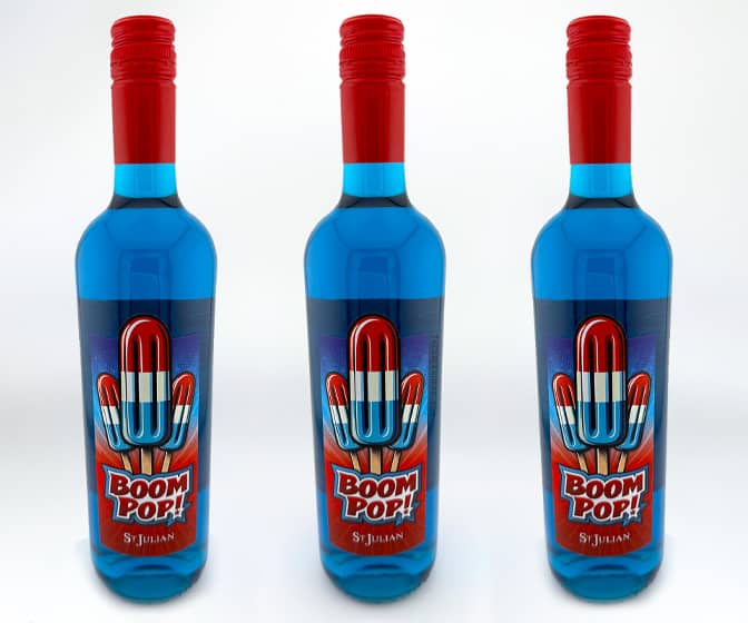 Boom Pop Wine - Red, White, and Blue Popsicle-Flavored Sweet Wine