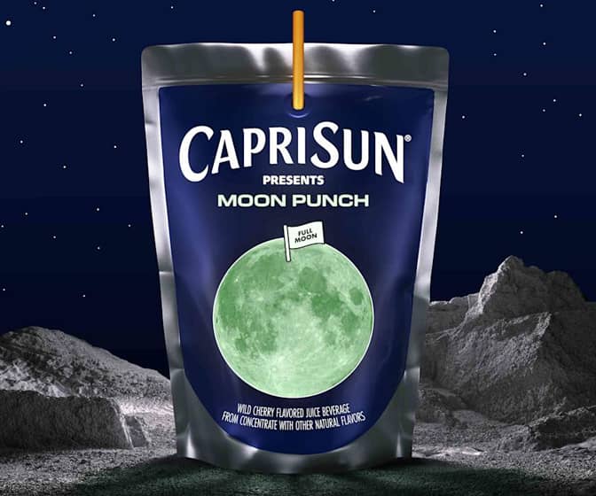 Capri Sun Moon Punch - Glow-in-the-Dark Moon Phase Pouches