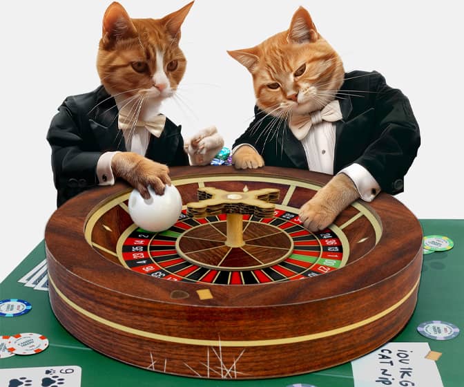 Casino Roulette Wheel Cardboard Cat Scratcher Toy