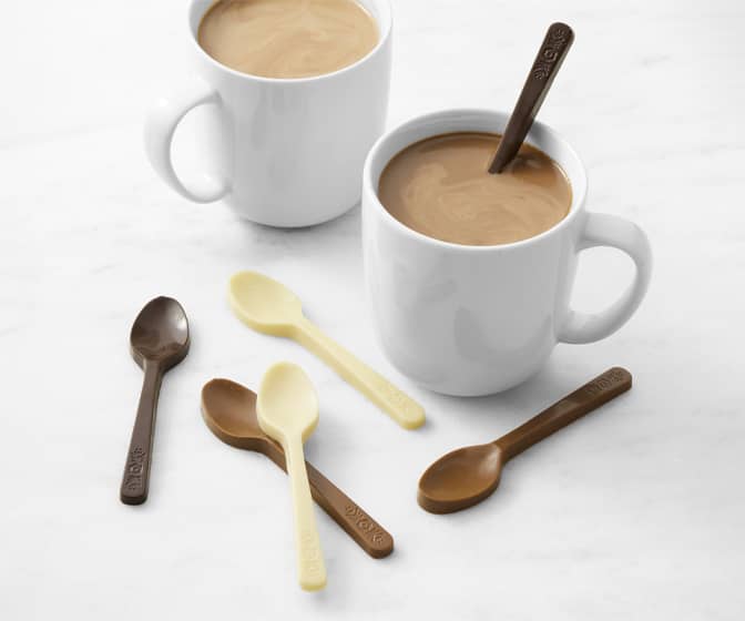 Chocolate Spoons - Dark Chocolate, Milk Chocolate, and White Chocolate