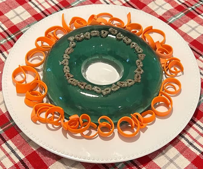 Christmas Vacation Aunt Bethany's Jello Mold with Cat Food Topping