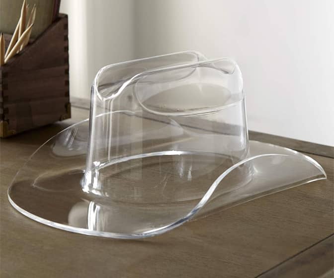 Clear Acrylic Cowboy Hat, Serving Bowl, Ice Bucket, Planter, and More