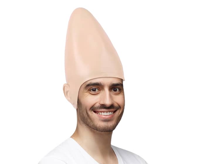 Coneheads-Inspired Bald Cap Costume