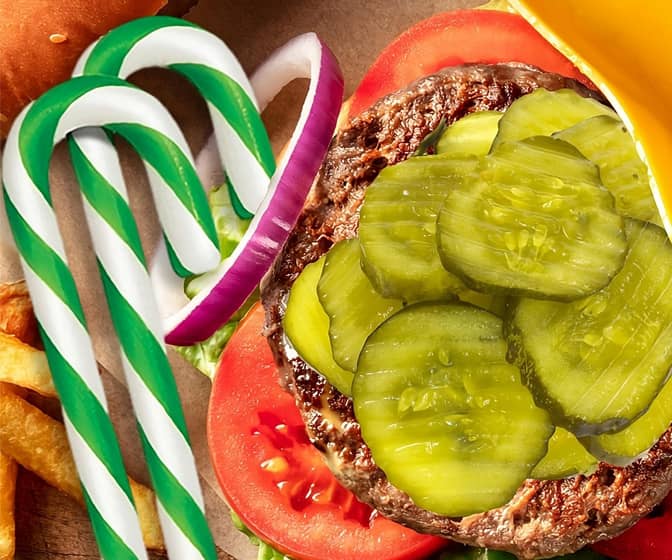 Dill Pickle Flavored Candy Canes