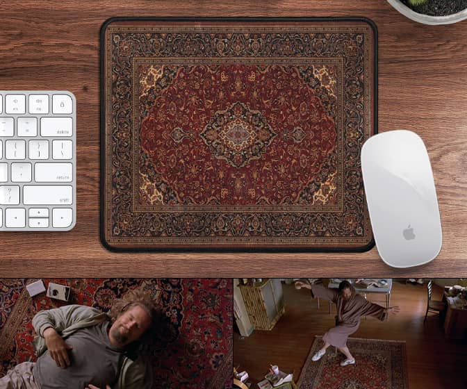The Dude's Rug Mousepad - It Really Ties a Desktop Together!