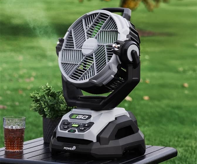 EGO POWER+ Cordless Tabletop Oscillating Misting Fan