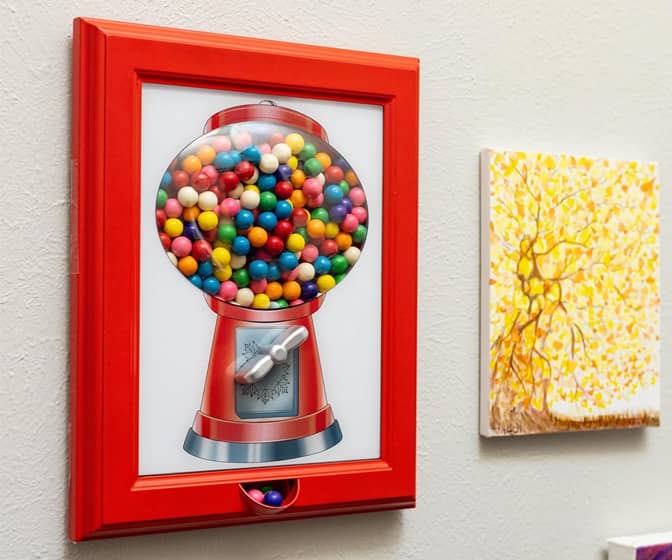 Eye Candy Frame - Gumballs / Candy / Nuts / Pet Treats Wall Dispenser