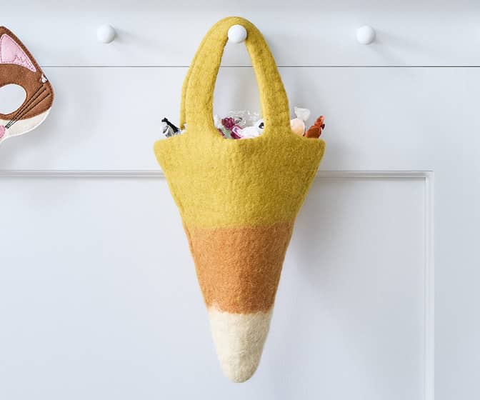 Felt Candy Corn Halloween Treat Bag