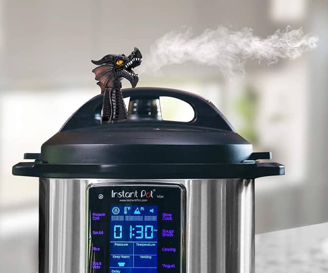 Fire-Breathing Dragon Pressure Cooker Steam Release Diverter