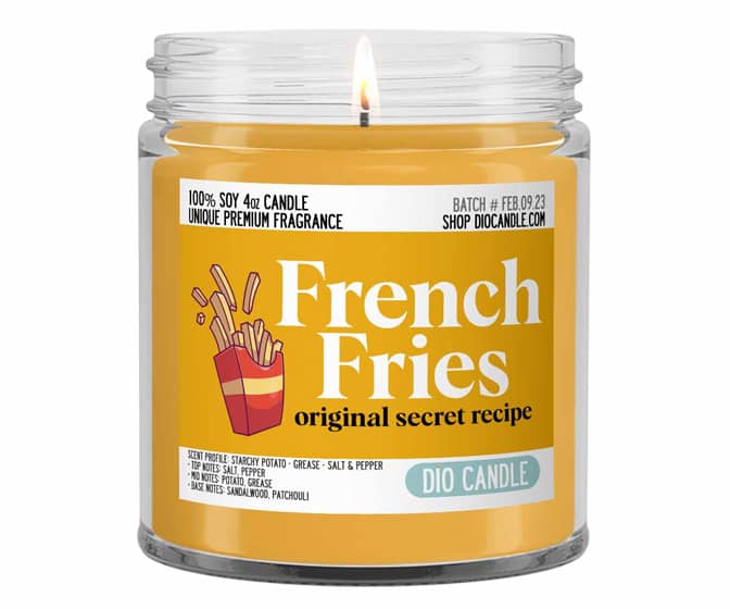 French Fries Scented Candle - Starchy Potato, Grease, Salt and Pepper