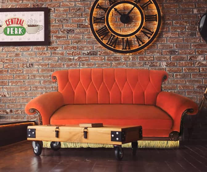 Friends Central Perk Orange Couch Replica