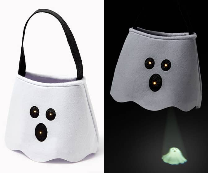 Ghost-Projecting LED Treat-or-Treat Halloween Candy Bucket