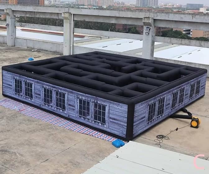 Giant 26-Ft Inflatable Haunted House Maze