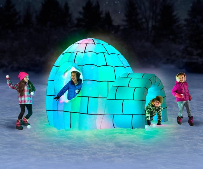 Giant 6-Ft Color-Changing Inflatable Igloo