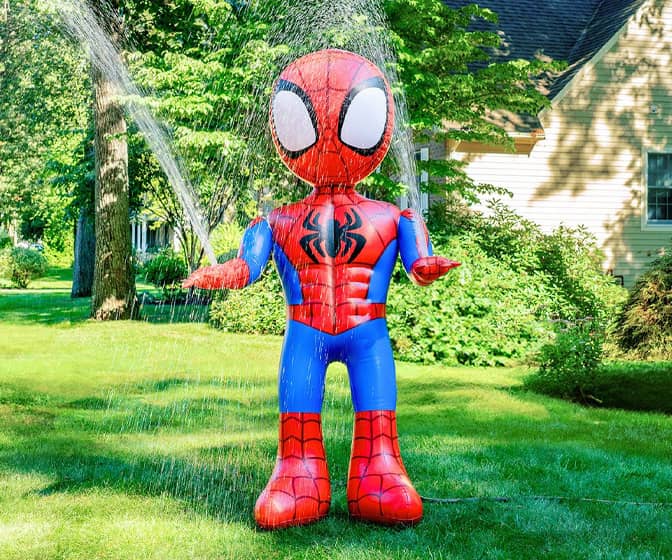 Giant 6-Ft Inflatable Spider-Man Yard Sprinkler