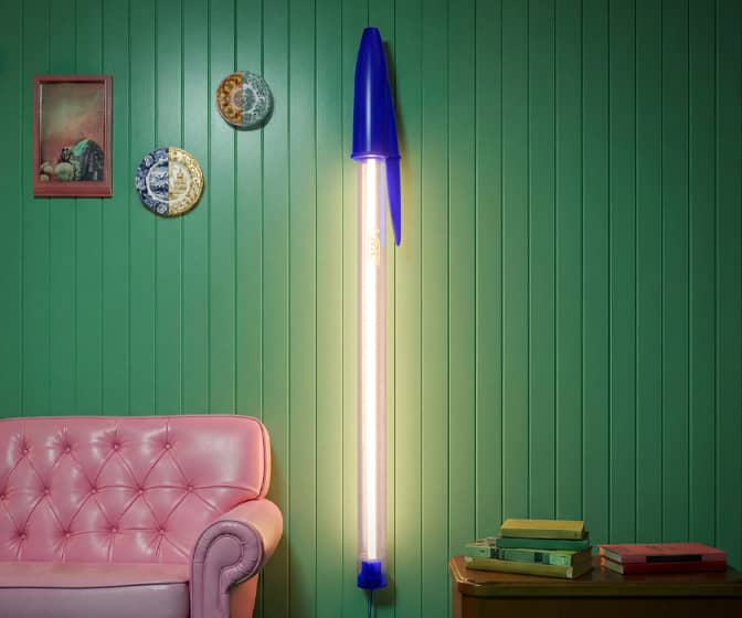 Giant BIC Cristal Ballpoint Pen Lamp