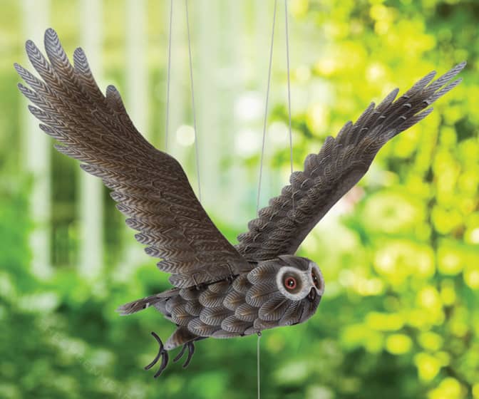 Giant Metal Flying Owl Mobile - Kinetic Sculpture with a 3-Ft Wingspan