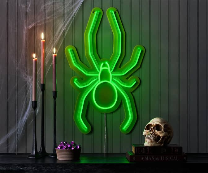 Giant Neon Spider - Green or Orange