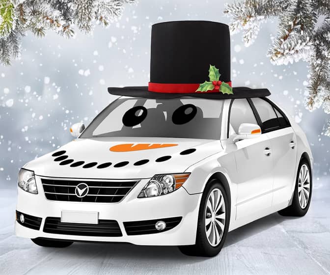 Giant Snowman Top Hat For Cars