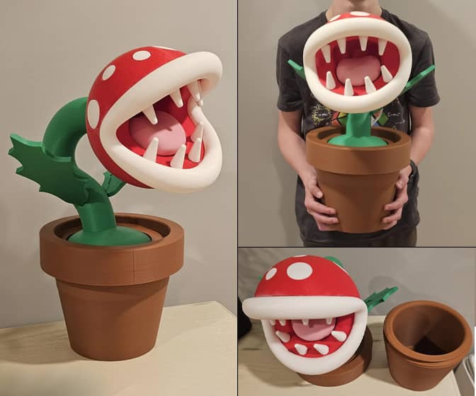 Giant Super Mario Piranha Plant With Hidden Storage Compartment