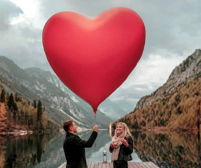 Gigantic Heart-Shaped Foil Balloon - 4.5-Ft Wide!