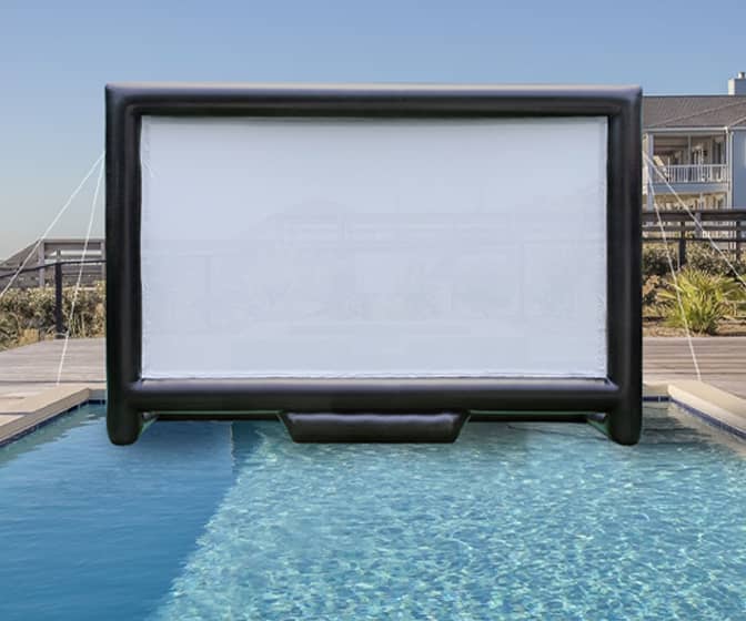 Gigantic Inflatable Floating Movie Projection Screen for the Pool