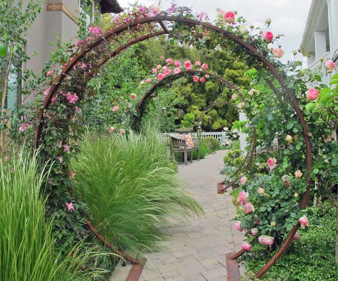 Gracie Modern Arbor - Giant Moon Gate Garden Arch Trellis