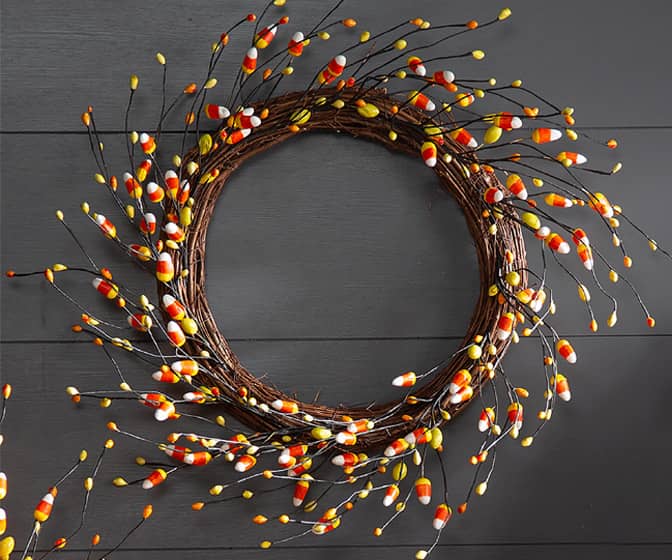Halloween Candy Corn Wreath