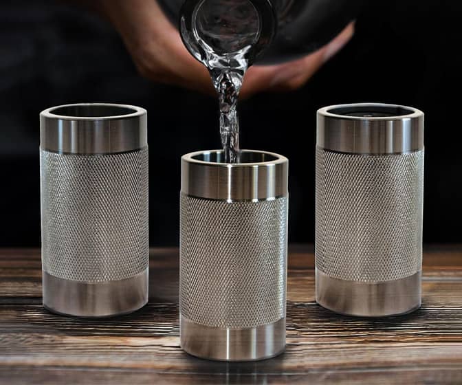 Heavy Weighted Shot Glasses - 1.3 Pounds of Stainless Steel