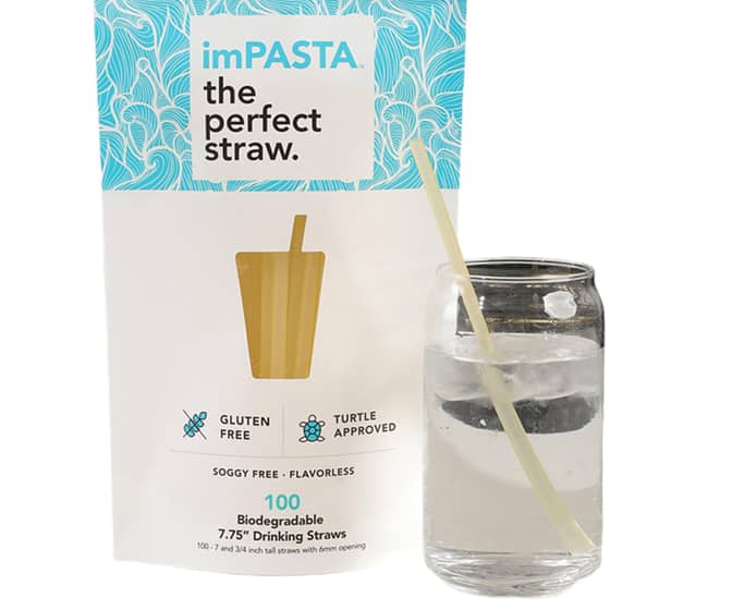 imPASTA Perfect Straws - 100% Biodegradable Drinking Straws