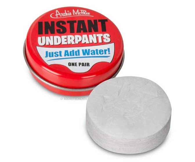Instant Emergency Underpants - Just Add Water!