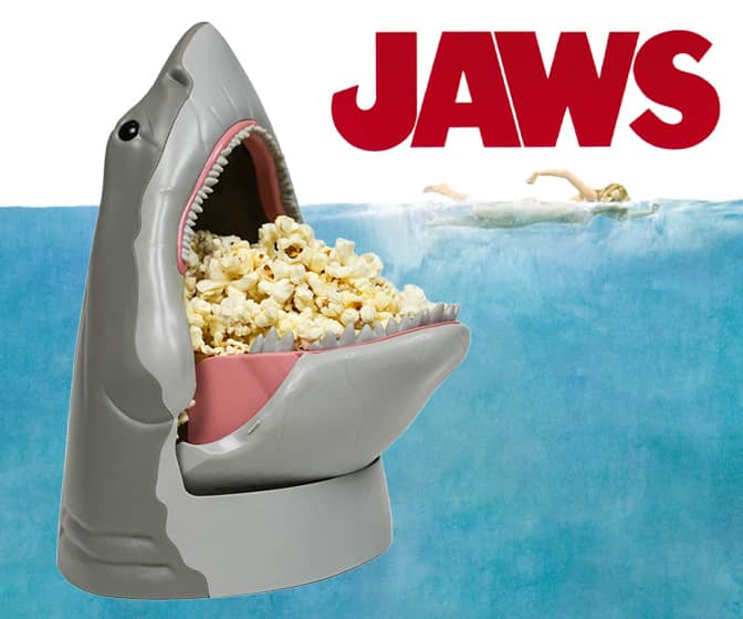JAWS 50th Anniversary x Alamo Drafthouse Shark Popcorn Bucket
