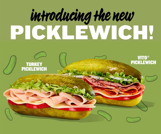 Jimmy John's Picklewich - Sandwiches With Giant Dill Pickle Buns